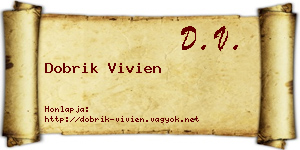 Dobrik Vivien névjegykártya